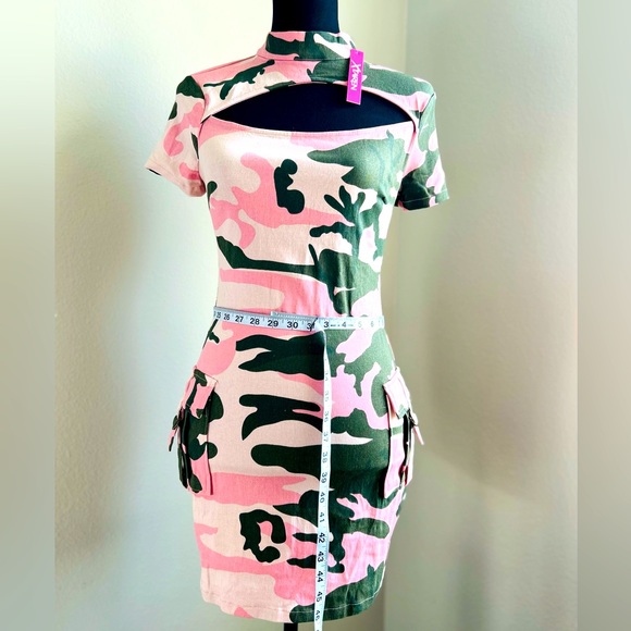 NWT XTaren Get Me Bodied Pink Camo Dress Small - Picture 6 of 6